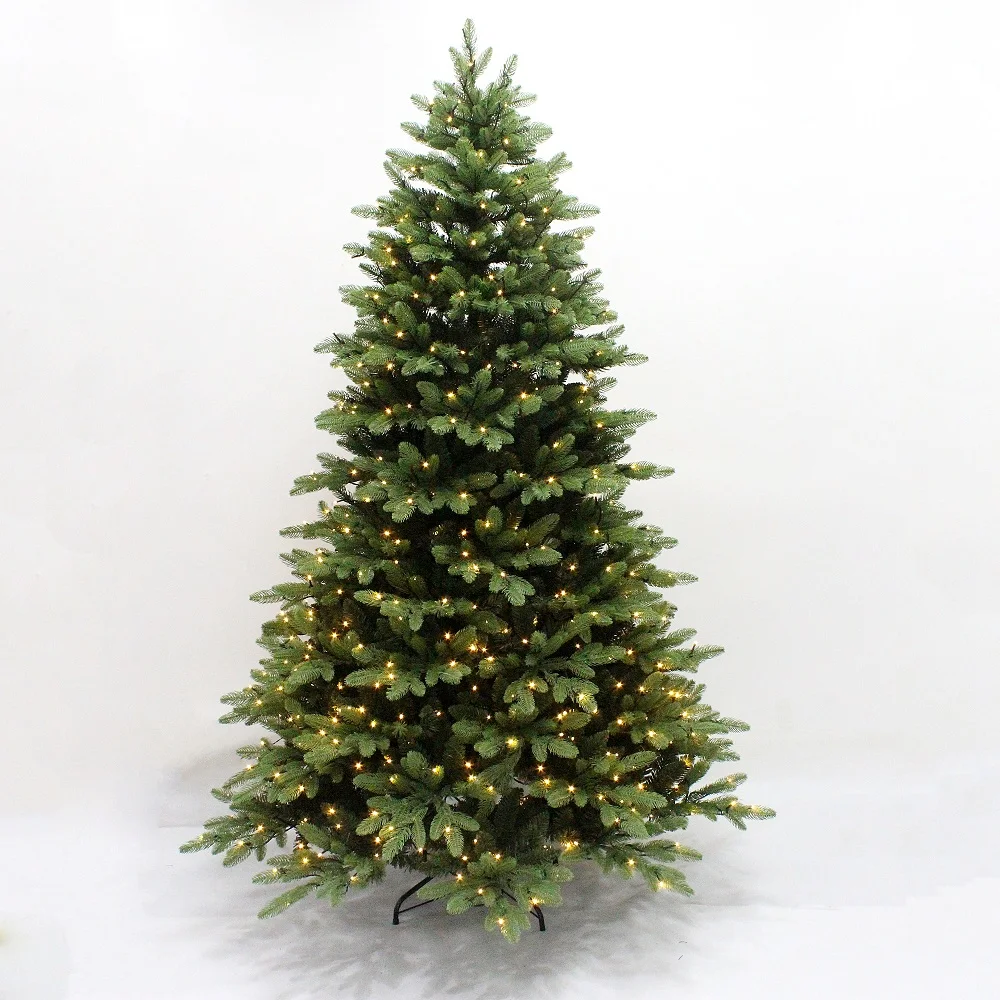 
5 Feet Premium Spruce Hinged Artificial Christmas Tree PE PVC Decoration Tree with LED Lights 