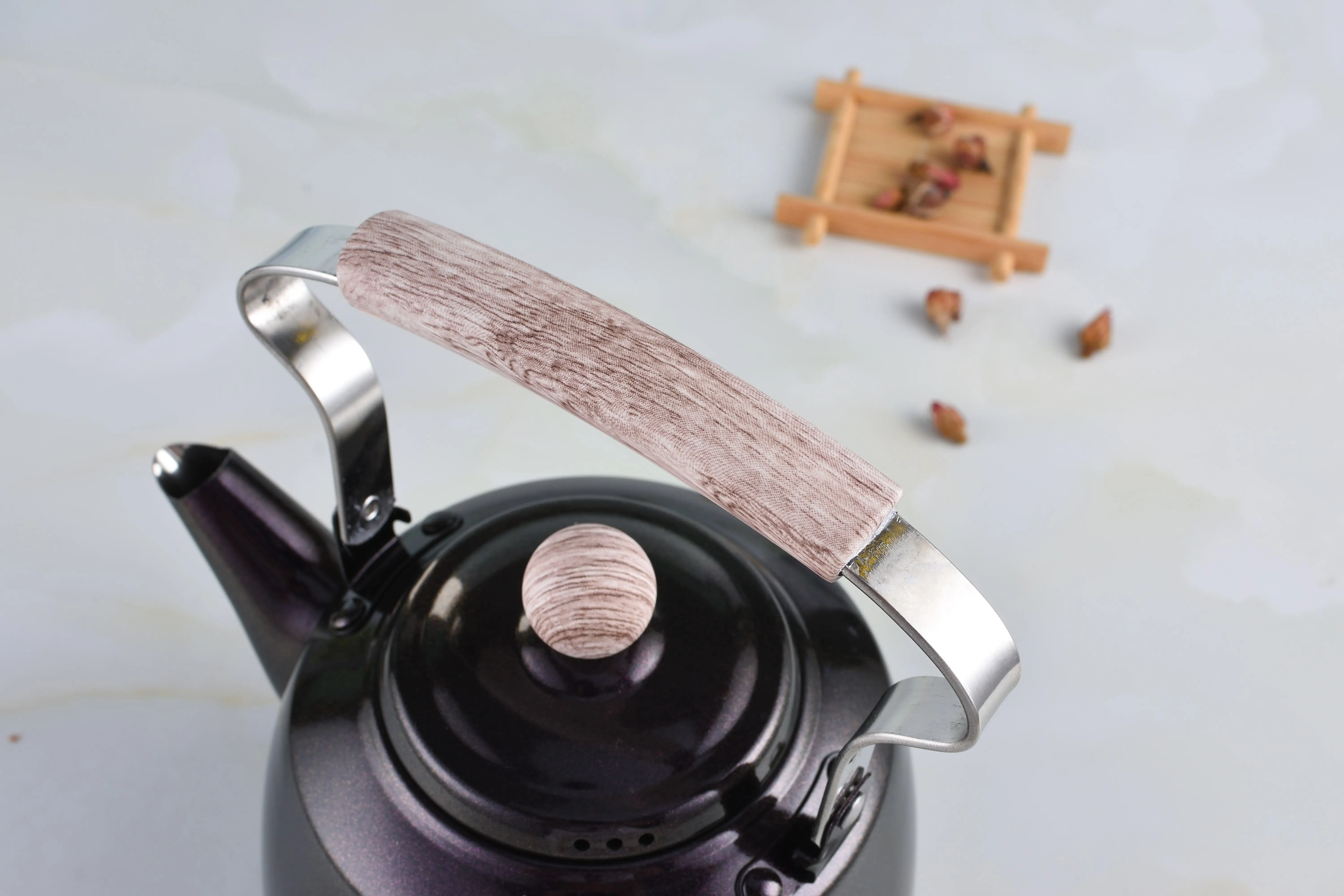 tea kettle red double set madame coco 2.5L Whistling durable unique metal multi color electrical tea kettle red