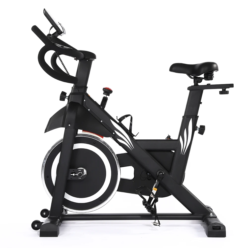 spinning bike indoor with monitor Silent Belt Drive LCD Monitor & Comfortable Seat Cushion for
