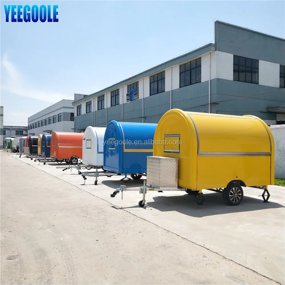 CE OEM gas/electric mobile fast food vending ice cream field trailer/cart /van with power supply