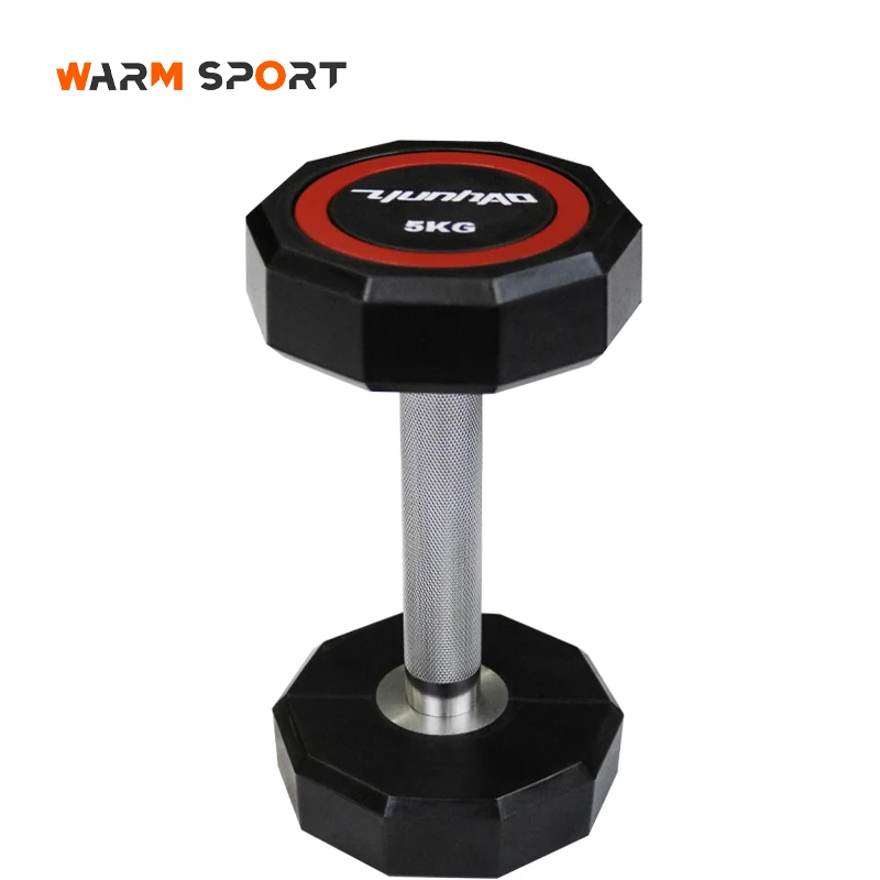 Wholesale Custom Logo Gym Fitness Equipment  Weightlifting 2.5-70 KG CPU Fixed Round Head Dumbbells