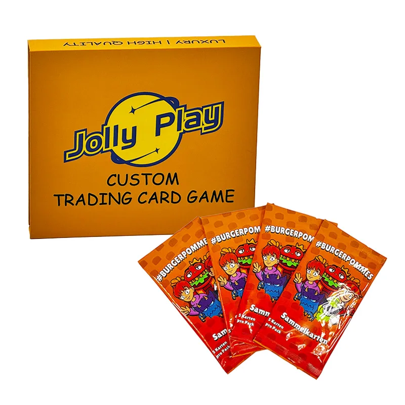 OEM Custom Your Brand Printed Logo Cartoon Trading Card Holographic Collectible Game Cards With Foil Pack