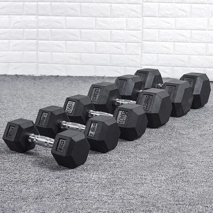 Hot Selling Custom Adjustable Non Slip Home 10Kg Hex Dumbbell Set for Sell