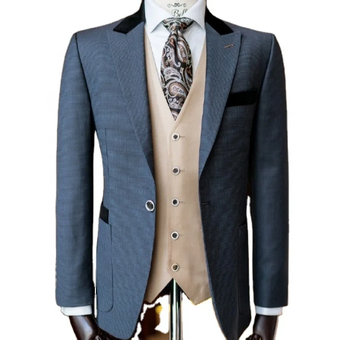 Tailored bespoke single breasted 3 pieces Suits For Men with high quality and good service