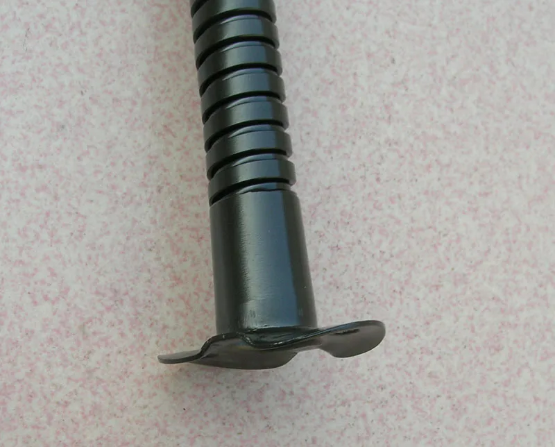 Flexible bendable gooseneck tubing hose with flange