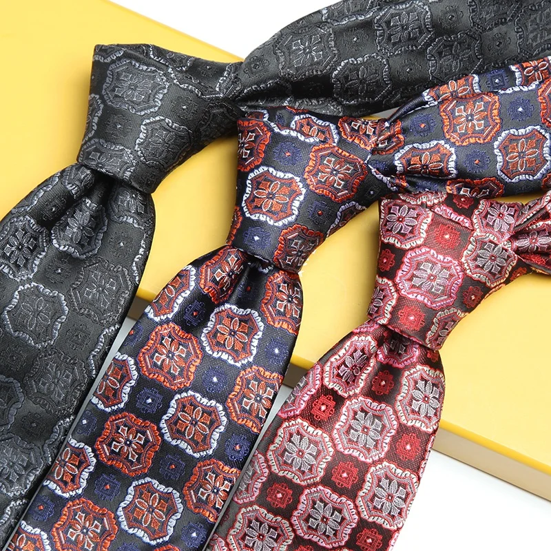 IRAN the persian pattern luxury brand vintage classic design mens microfiber handmade gray red navy floral  neck ties for men