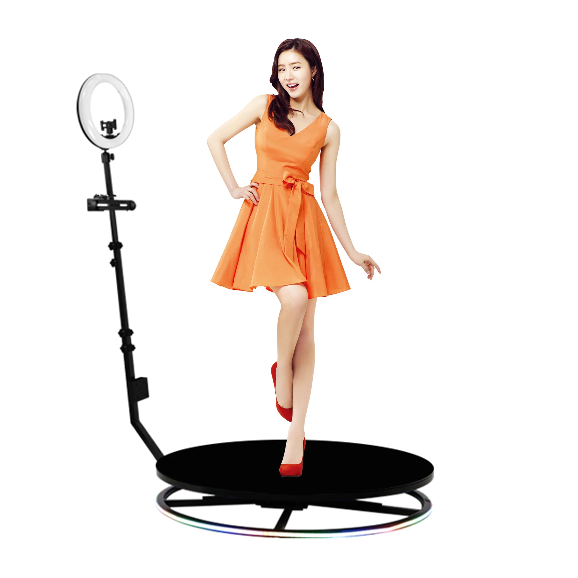 68cm 360 Rotating Camera Photo Booth Vending Machine 360 Video Booth Live Broadcast Platform