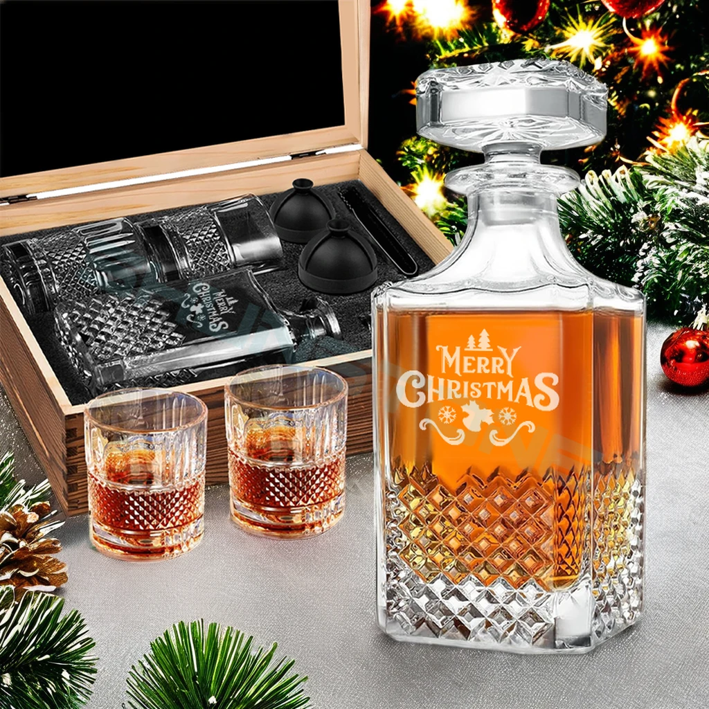 Christmas Gift Ideas Shunstone Modern High Quality Whiskey Decanter And Glasses Set Novelty Whiskey Gift Set For Men Women