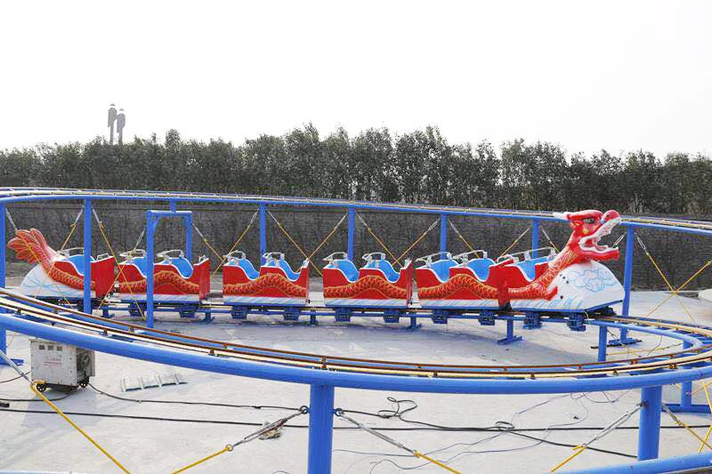 Amusement Park Rides Roller Coaster 16 Seats Sliding Dragon Family Roller Coaster For Sale
