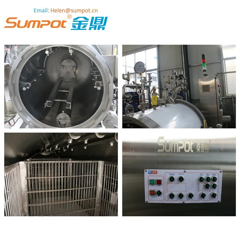 Wet Pet Food Water Spray Retort Autoclave Sterilizer