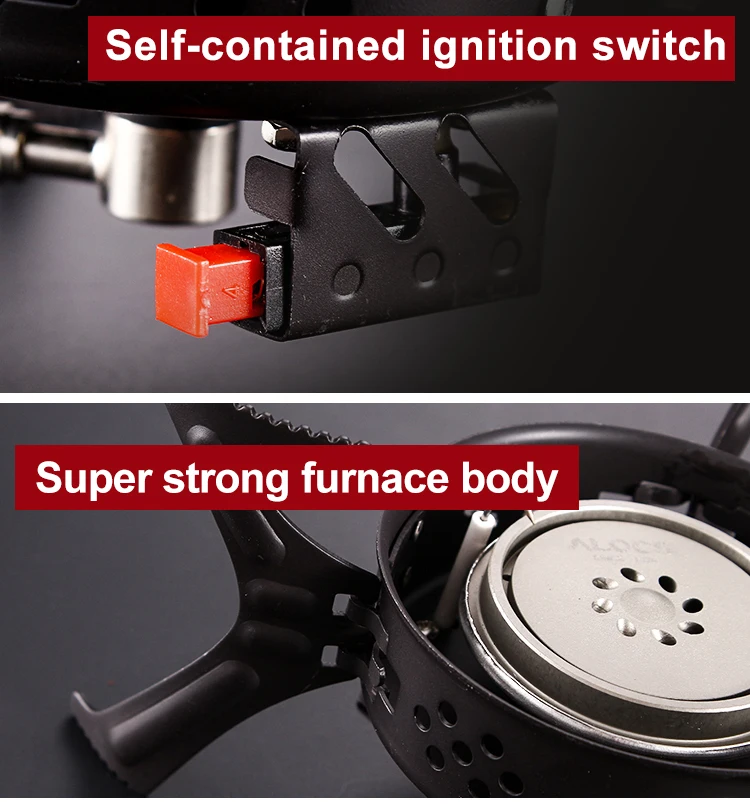 Alocs professional manufacturer Cheap Hiking Backpack Portable Mini Folding Camping Stove Outdoor Butane Propane Gas Stove