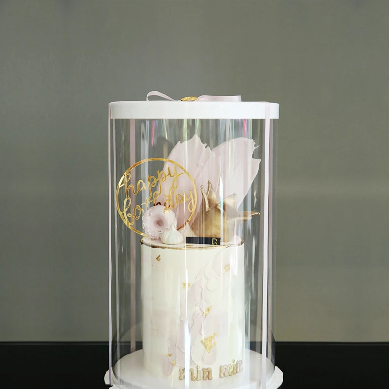 Transparent Cake Box Custom Gift Food Grade Plastic Cake Box Packaging Clear Mini Cake Box