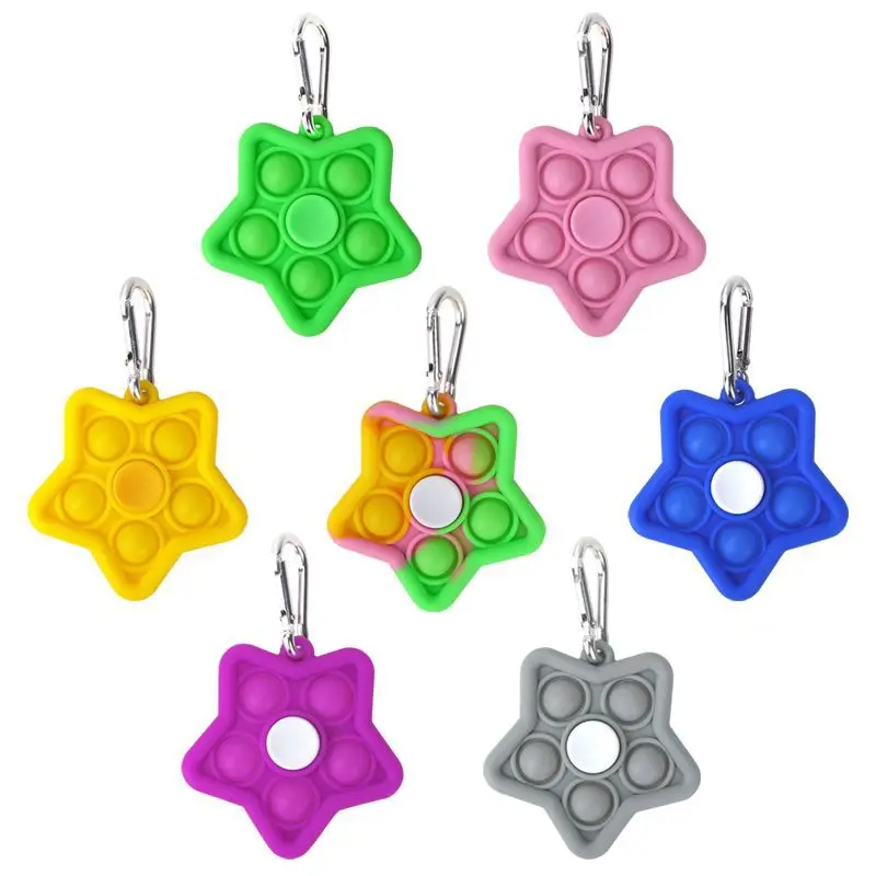 Hot Selling Five-Pointed Star Fidget Gyro Silicone Finger Gyro Palm Gyro