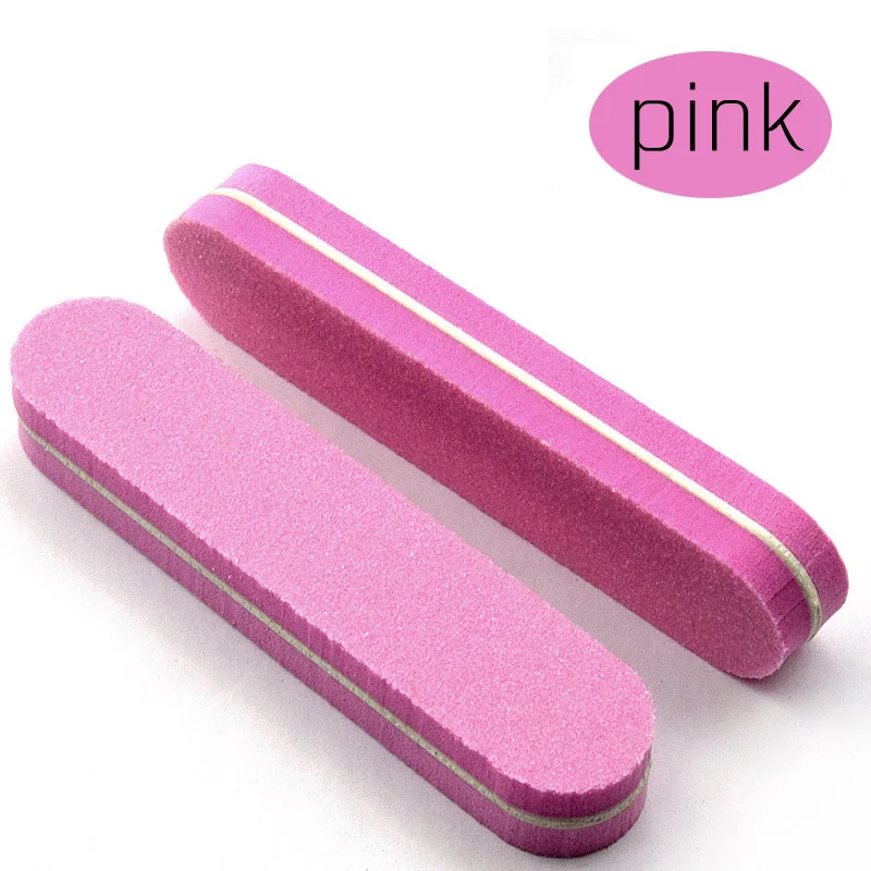 Highly elastic  nail buffer sponge small straight sanding nail files 6 colors double side  nimi nail buffer