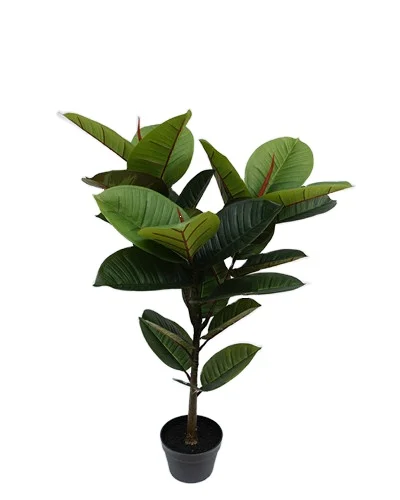 High Quality Best Selling 100Cm Real Touch Rubber Tree For Home Hotel Office Decoration
