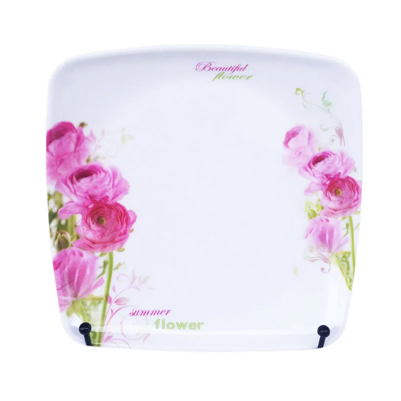 Flower Pattern White Background Loading Dishes Melamine Plate Making Machine Melamine Plate Making Machine