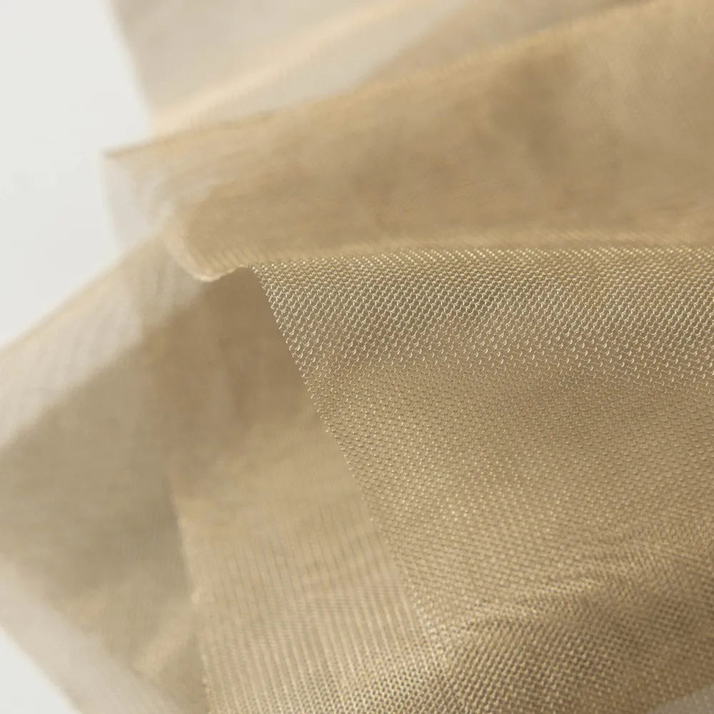 Lightweight Breathable Knitted 100% Silver Fiber Rfid Blocking EMF Shielding Mesh Fabric for Canopy & Curtain