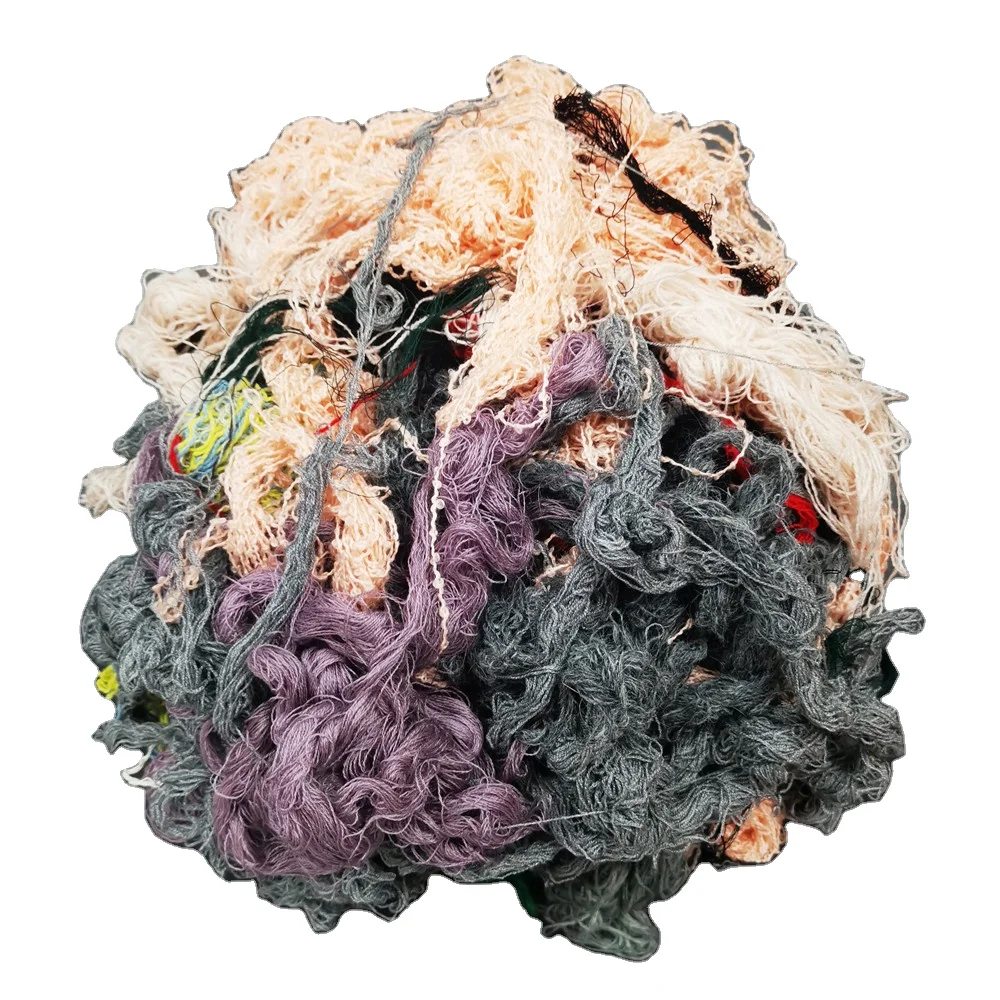 Hot Selling Textile Waste High Quality Best Price Color Mixed 100% Cotton Textile Yarn Waste