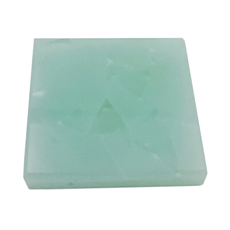 Customized Commercial Decoration Artificial Marble Stone Emerald Glass Block Jade Lacquered Floor Wall Glass for Hotel Project