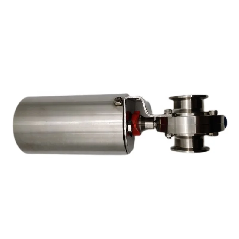 stainless Steel SS304 SS316L Sanitary Clamp Intelligent Pneumatic Actuator Butterfly Valve