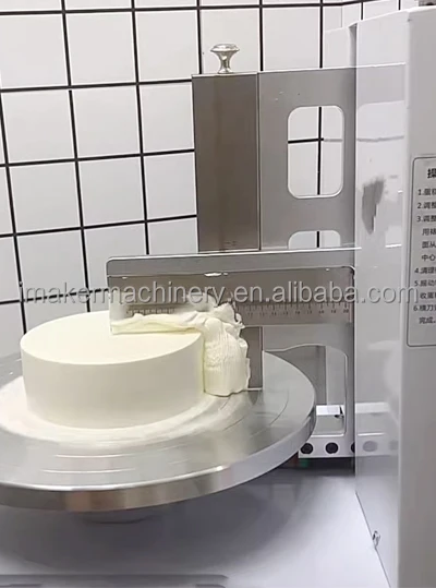 Adjustable Electric Cake Leveller maker Cream Edge Frosting machine tool Turn Table Rotating Smoother Slicer Scraper Machine