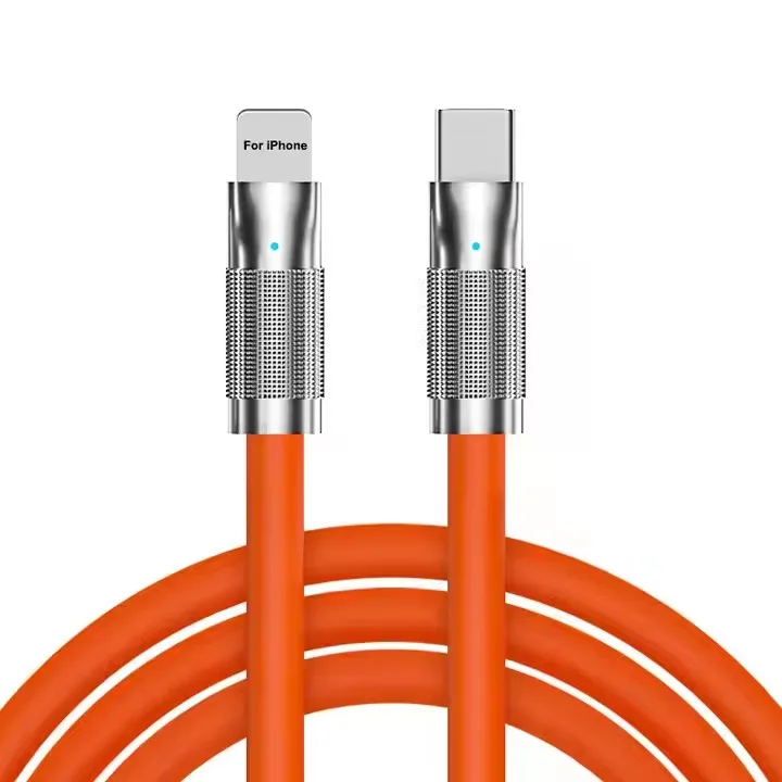 iPhone Use 120W 6A PD Super Fast Charging Cable Liquid Silicone USB Cable Type-C To iOS Charger Data Line