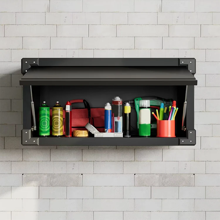 JH-Mech Metal Storage Cabinet Heavy Duty Black Lateral Office Furniture Cabinet Wall Mount Steel Cabinet