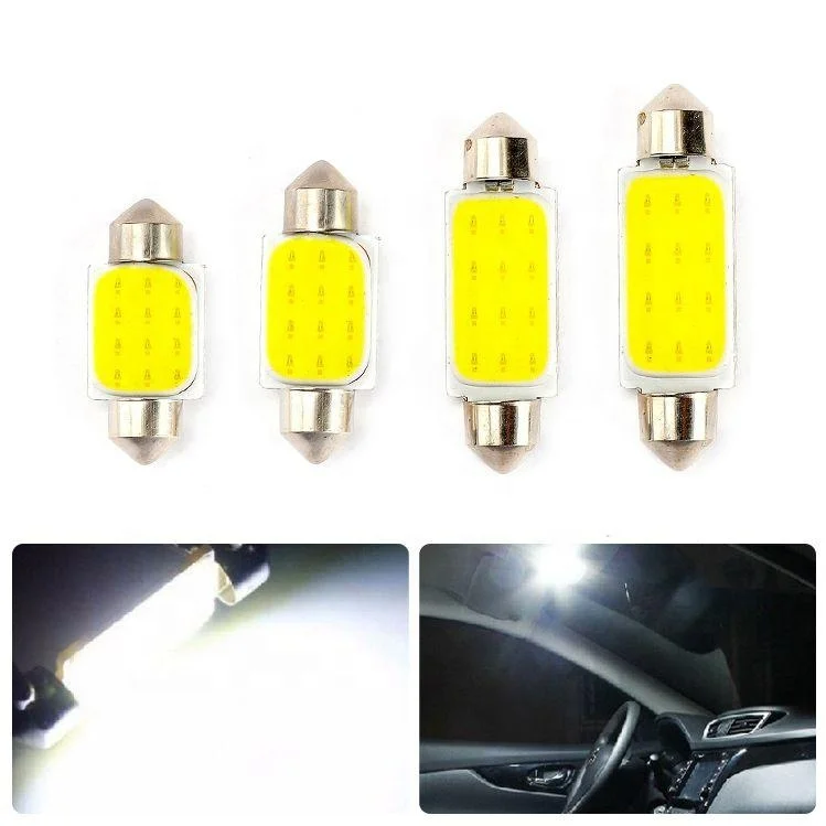 Светодиодная лампа-гирлянда 12smd 31/36/39/41 мм, лампа на крышу автомобиля, 12 В постоянного тока