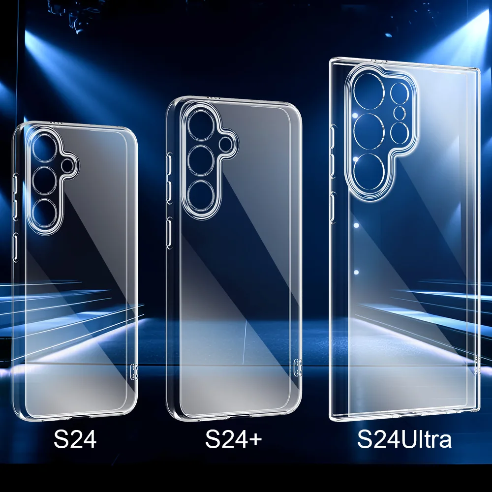 Для Samsung Galaxy S24 Plus S25 Ultra S23 S22 S21 FE S20 прозрачная задняя крышка ультратонкий прозрачный мягкий ТПУ чехол для телефона