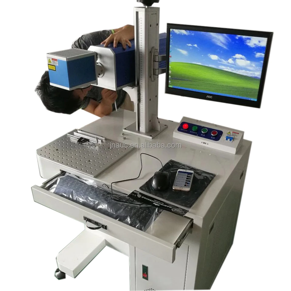 20 Вт 30 Вт 50 Вт 100 Вт Raycus Max IPG маркировочная машина с алюминиевым вращающимся покрытием