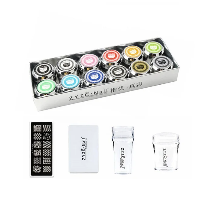 Hot sales nails art stamper gel kit nail stamping plates set