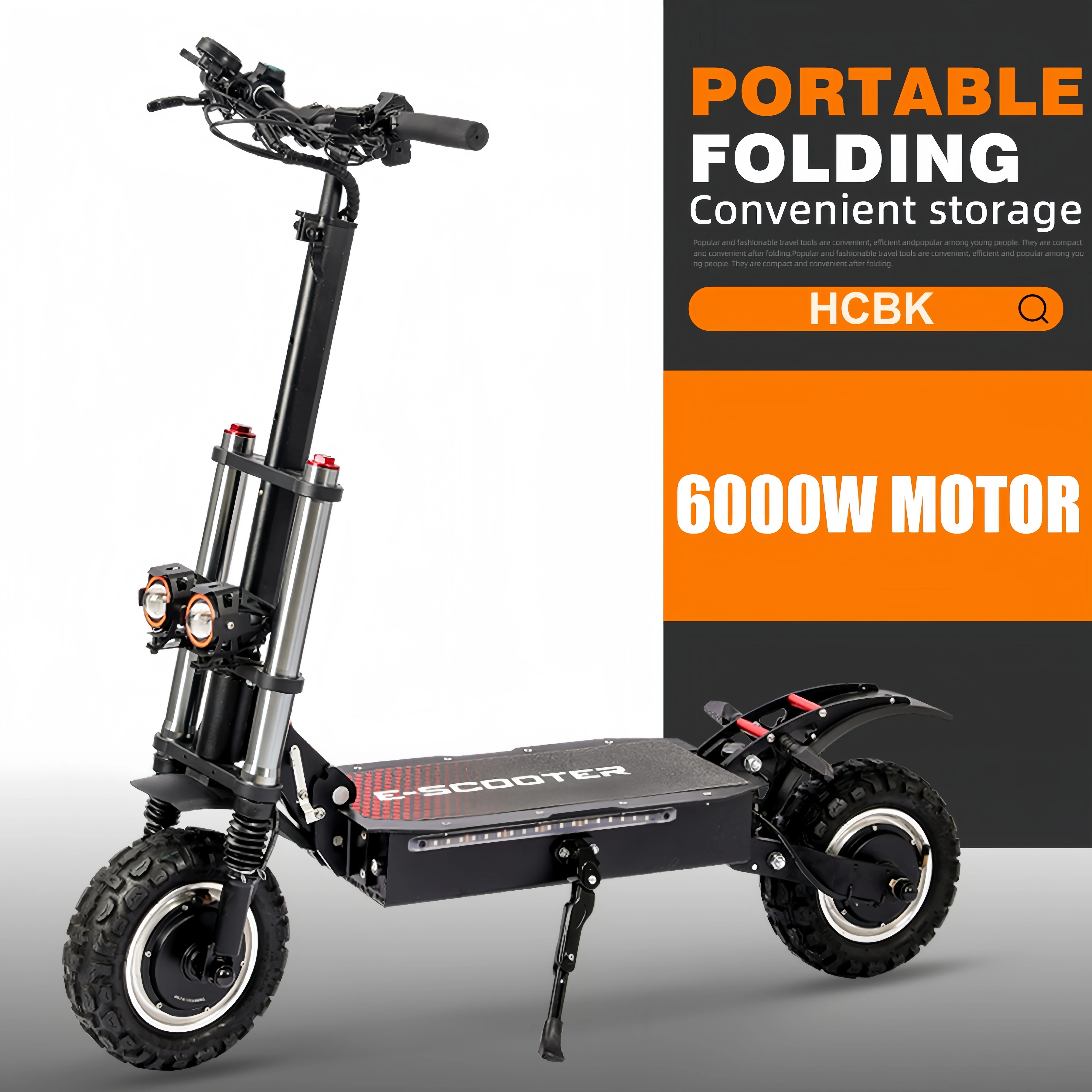 USA Canada Hot Sale 60V 6000w Folding Adult Electric Scooter with Seat