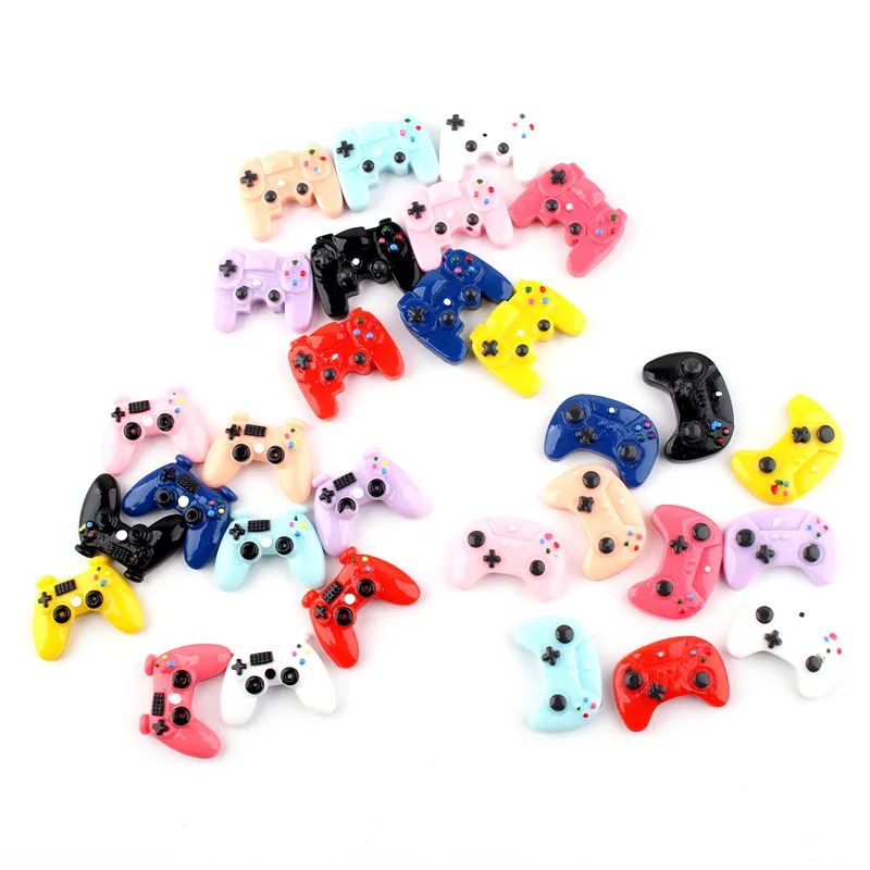 100pcs Flatback Slime Filler Beads Charms Resin  Game Controller Cabochons Craft For Jewelry Making Decoration DIY Accessories
