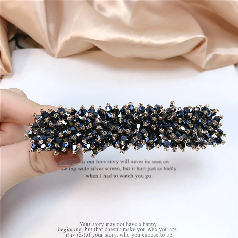 YANYE Classic Hand Beaded Pearl Crystal French Barrtte Spring Clip Hairpin Clip Hair Accessories