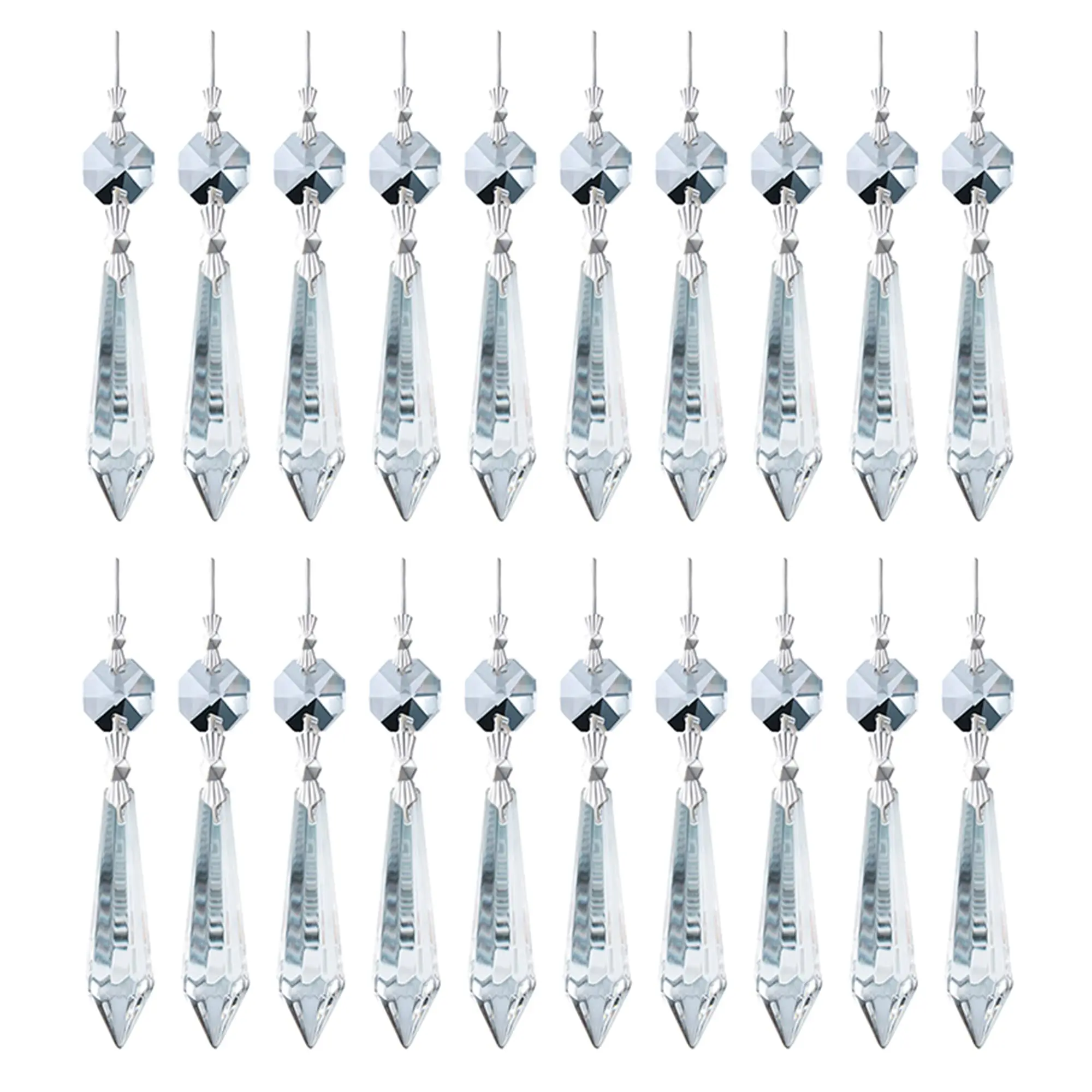 Clear Chandelier Icicle Crystal Prisms Crystals Chandeliers for Windows Wedding Lamp Decoration