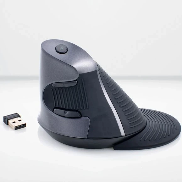 Wireless Ergonomic mouse  vertical natural grip palm restpad adjustable DPI silent buttons long battery lifetime