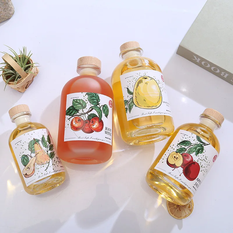 200ml Transparent Customized Cork Top Liquor Spirits Rum Vodka Whiskey Tequila Gin Oslo Glass Bottles