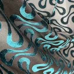 hot sale 4 way stretch super soft velvet knit burnout fabric for dress