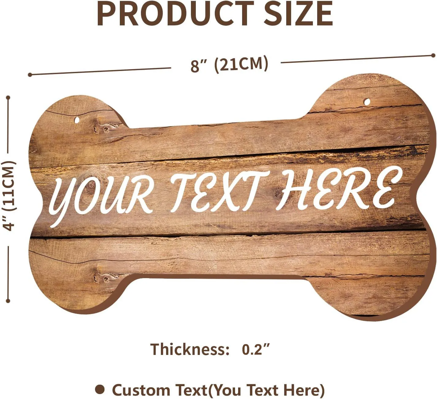 Personalized Custom Wood Text Sign Blank Bone Wood Sign Farmhouse Decor Home Kitchen Rustic Wall Decor