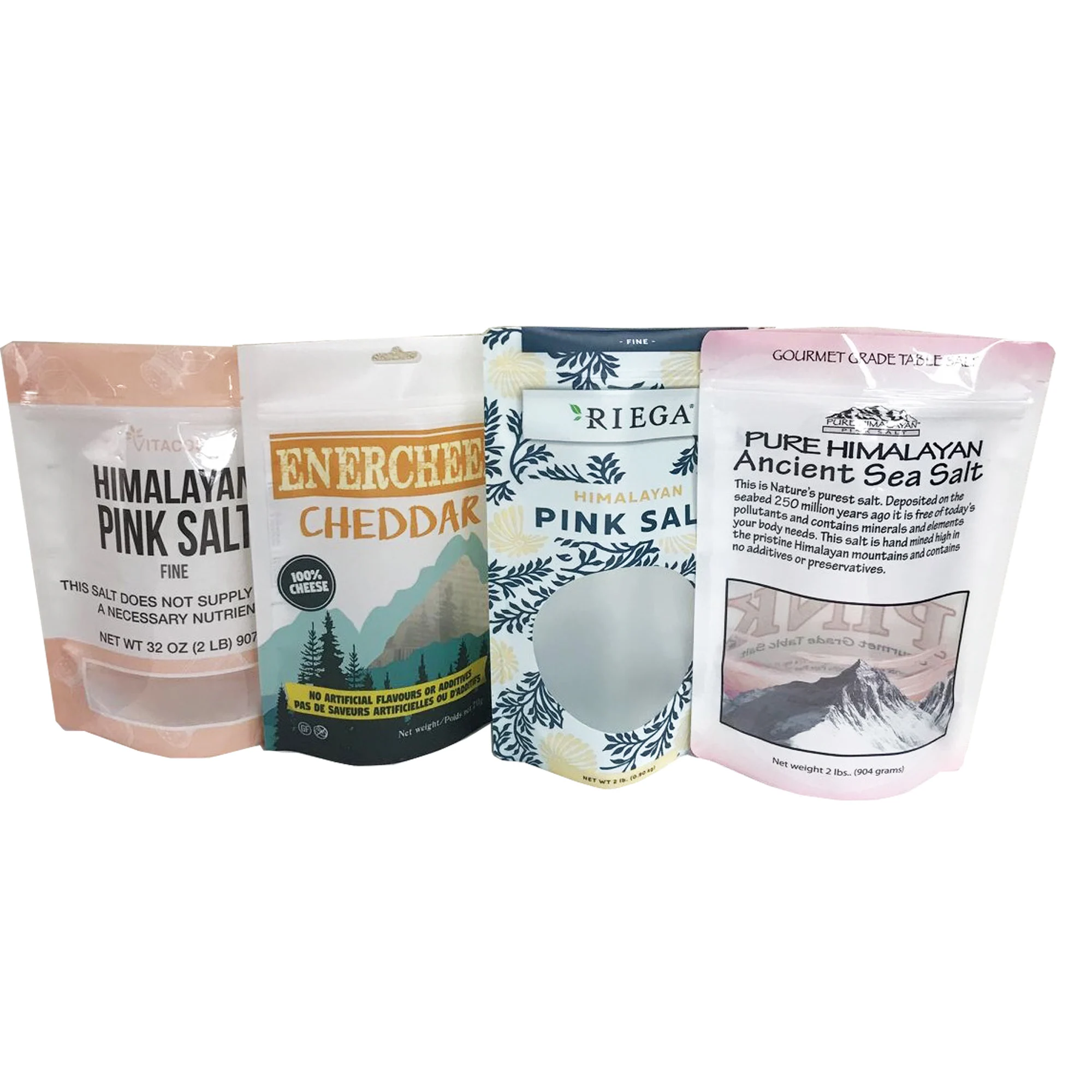 
Custom Print Food Grade Stand Up Ziplock Pouches Bath Salt Packaging Bag With Zipper 