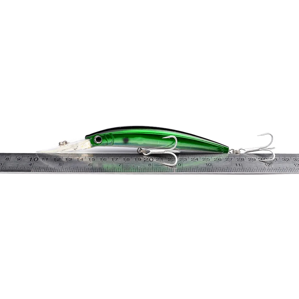 ZHUORUN Trolling Fishing Bait 27g 170mm Deep Diving Pesca Long Lip Fishing Lures 3D Eyes Minnow Lure For Trolling Lures Baits