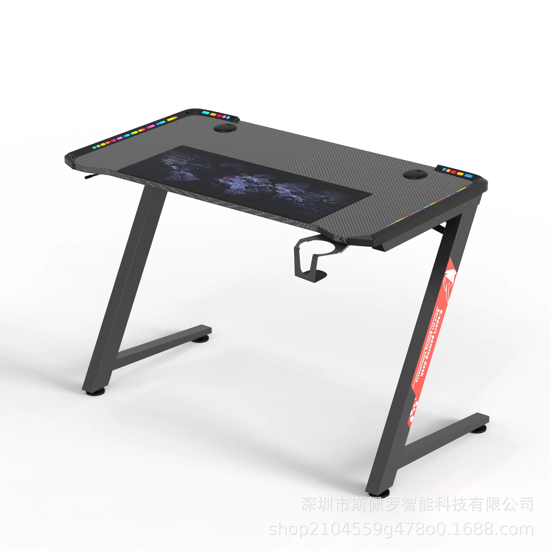 Custom Gaming Table with LED Lights PC Laptop Computer Gaming Desk