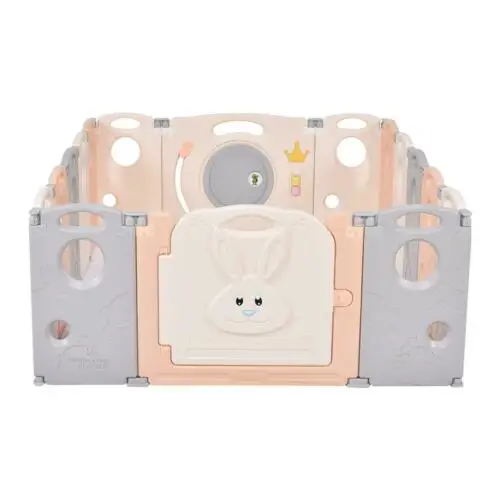 Cartoon tortoise and hare folding baby safe play yard playpen indoor