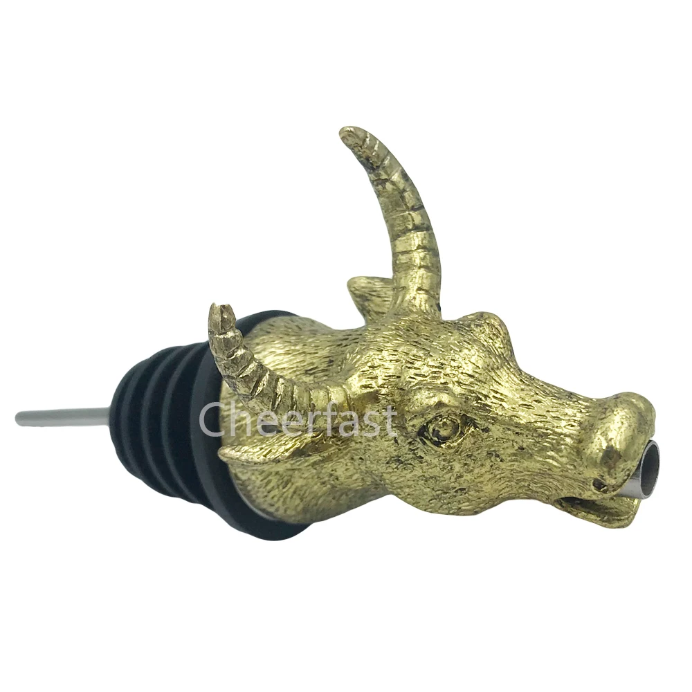 Extraordinarily Cool Bull Head Wine Bottle Animal Pourer and liquor pourer bull and bull animal wine pourer