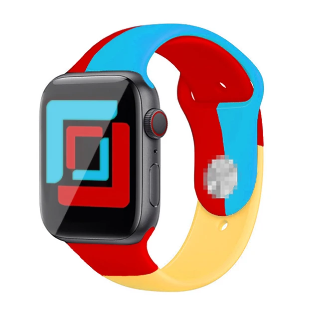Ремешок для Apple watch series 6 5 4 3 2 1 38m 40m 42m 44m классический силиконовый браслет iWatch