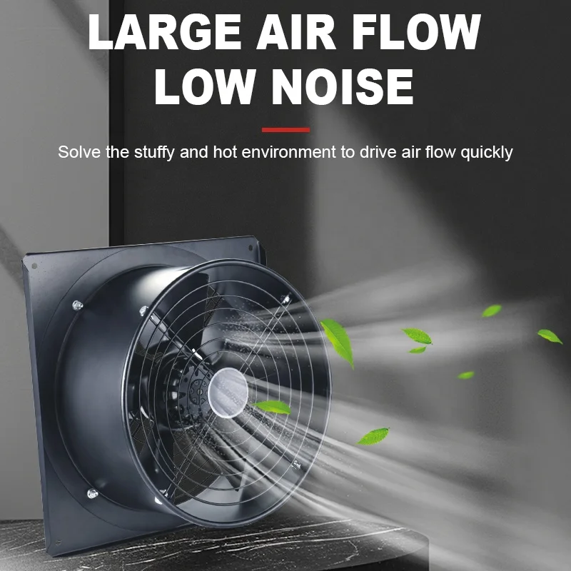 Pipeline axial flow fan 380v 165w high air volume hotel industrial plant pipeline exhaust fan