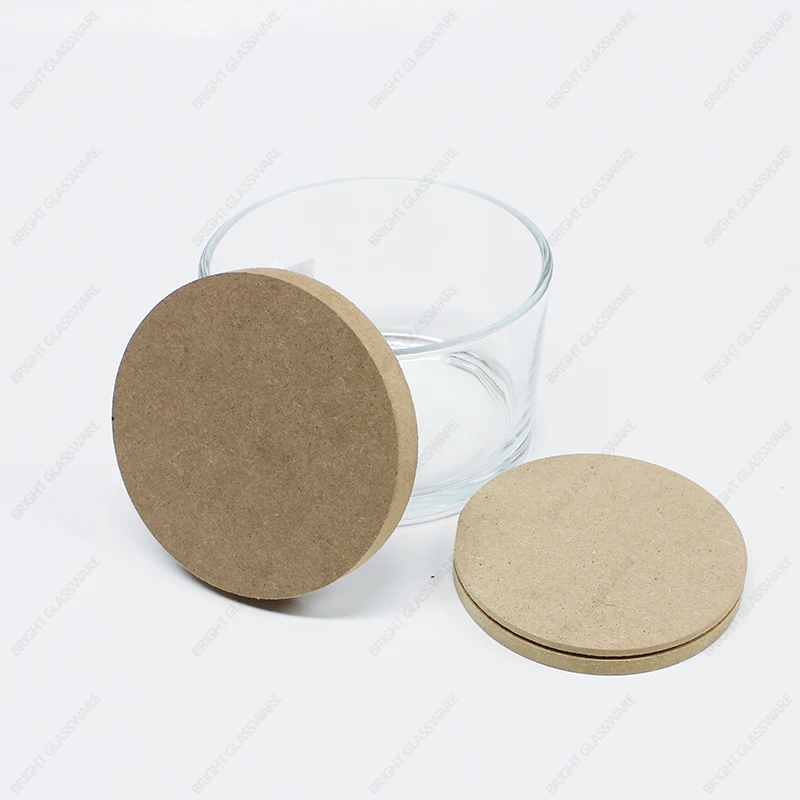 Wooden Lid Bamboo Cover MDF Tops for 3oz 4oz 6oz 7oz 8oz 10oz 12oz 16oz Candle Jar Glass Containers Wood Lids with Silicone ring
