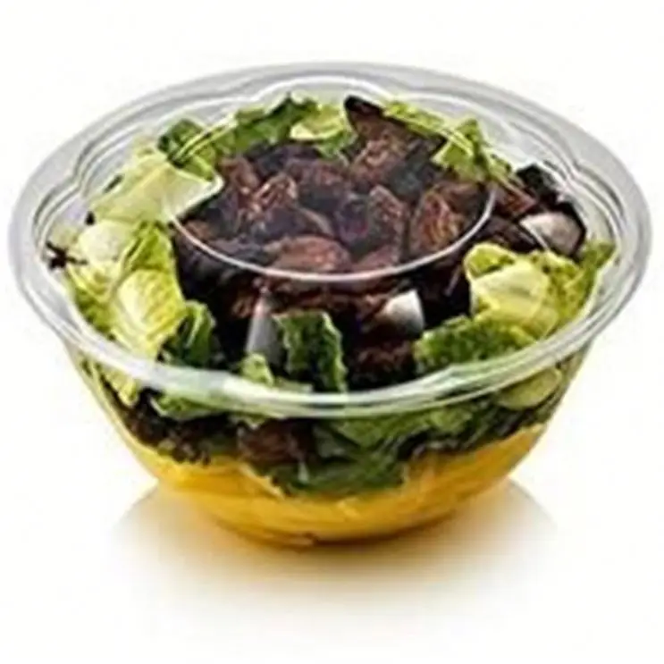 100% Food Grade Biodegradable Disposable Pla Salad Bowl