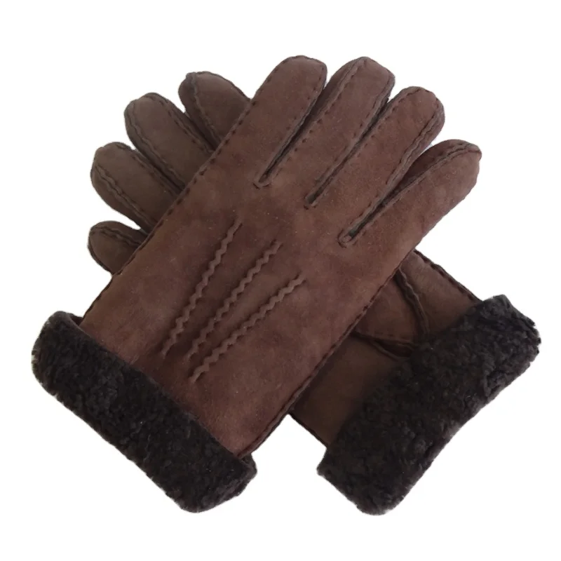 High Quality Australia sheepskin lamb fur gloves winter hand-sewing baby Merino curly hair sheepskin Gloves Women