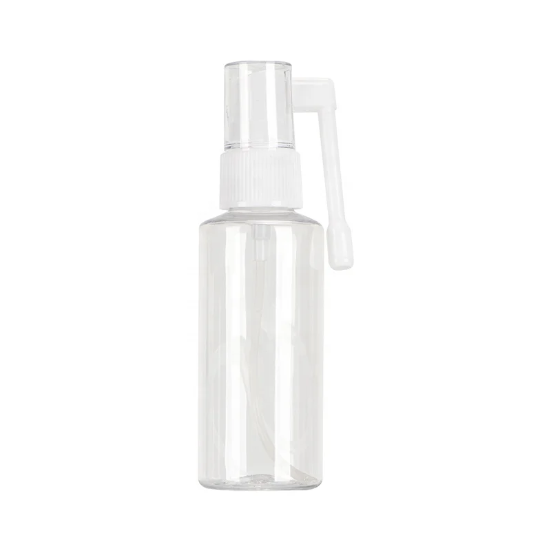 50ml high quality plastic medical spray bottle long spray nozzle oral mouth nasal sprayer bottle